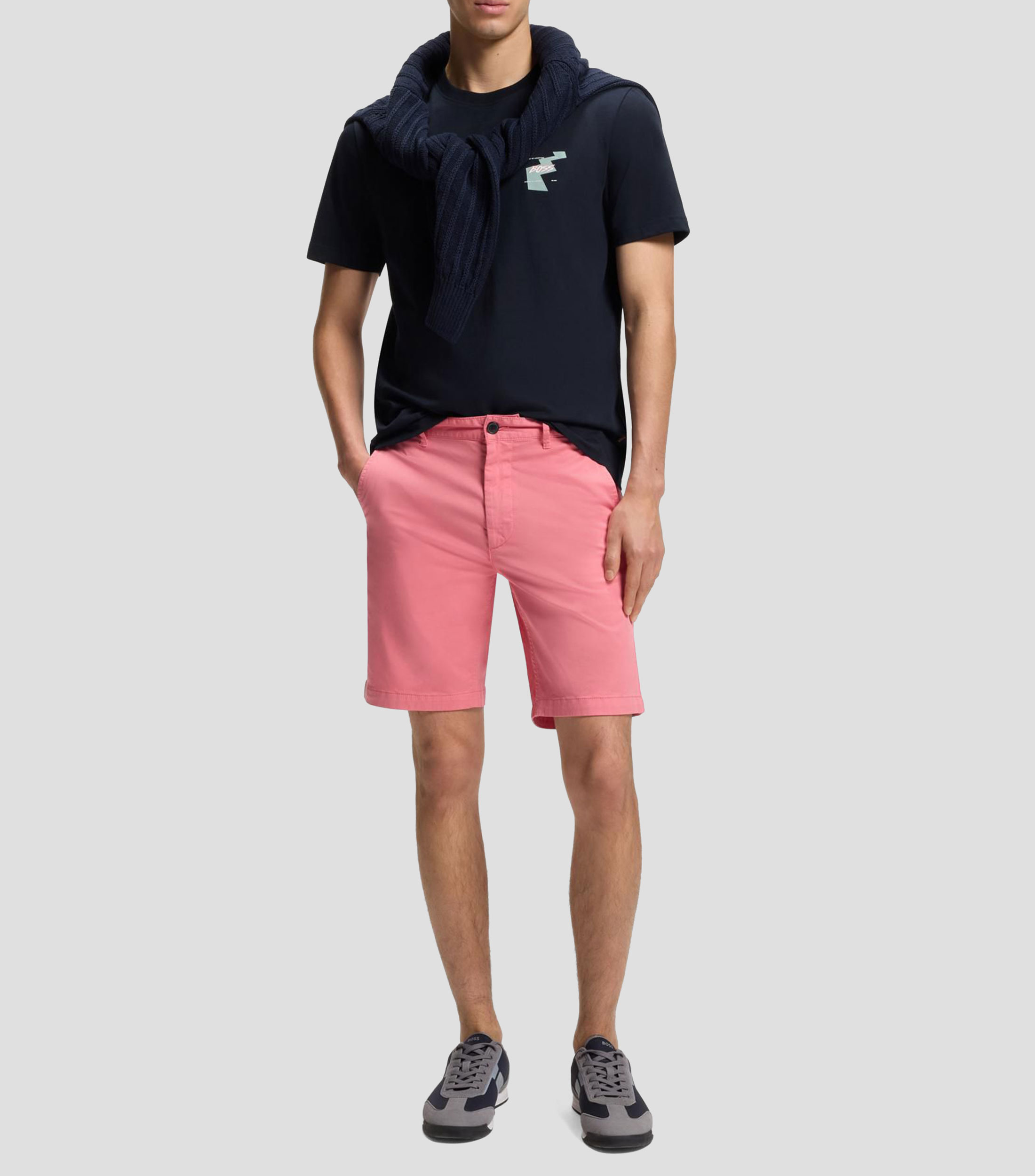 Playera de punto de algodón con ilustración estampada Hombre